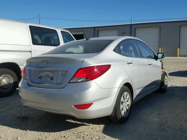 KMHCT4AE2GU158232 - 2016 HYUNDAI ACCENT SILVER photo 4