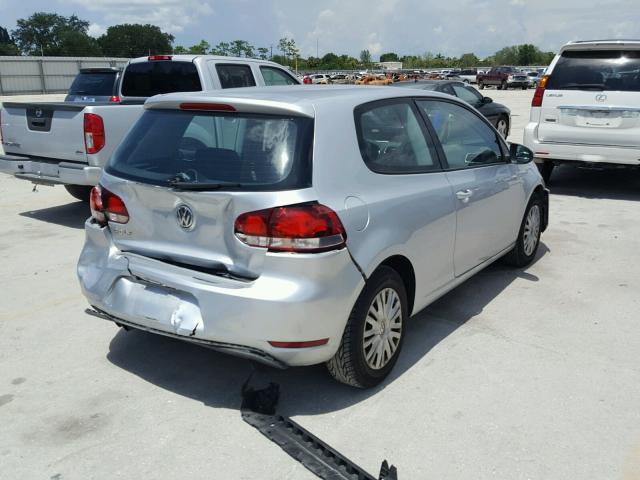 WVWAA7AJ7AW167732 - 2010 VOLKSWAGEN GOLF SILVER photo 4