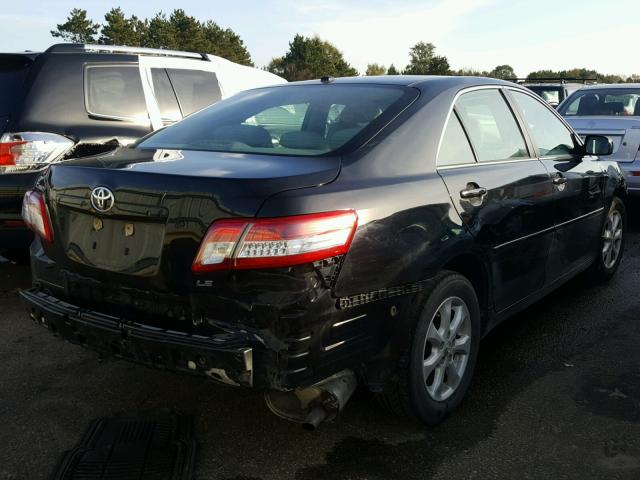 4T4BF3EK2BR157674 - 2011 TOYOTA CAMRY BLACK photo 4