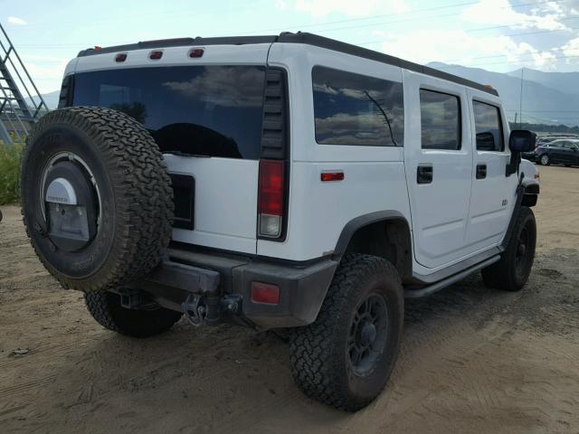 5GRGN23U86H112080 - 2006 HUMMER H2 WHITE photo 4