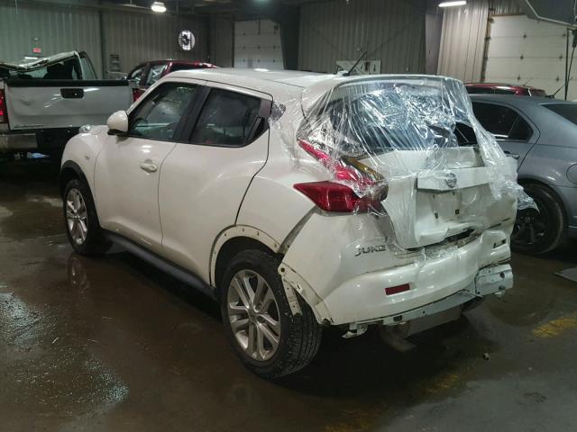 JN8AF5MV5DT206882 - 2013 NISSAN JUKE S WHITE photo 3