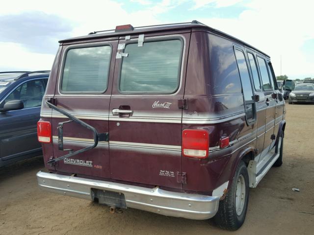 1GBEG25Z5PF330457 - 1993 CHEVROLET G20 MAROON photo 4