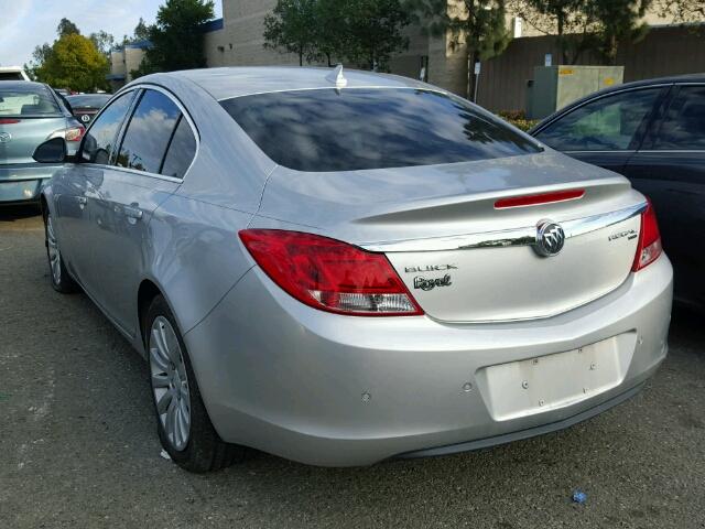 W04GR5EC3B1002532 - 2011 BUICK REGAL CXL SILVER photo 3