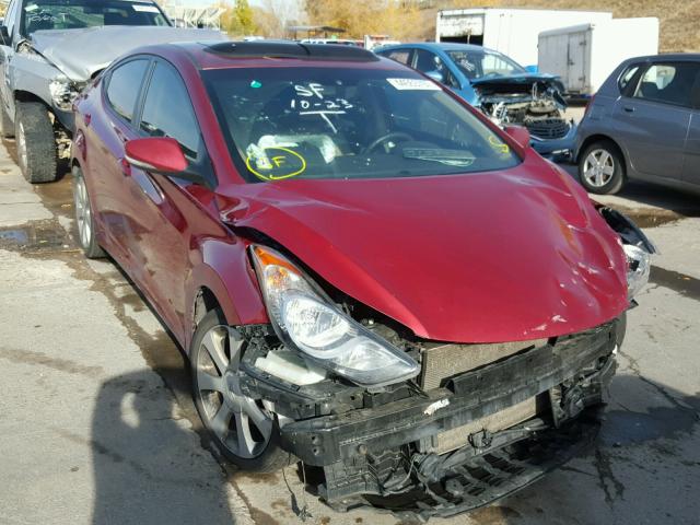 5NPDH4AE0DH178057 - 2013 HYUNDAI ELANTRA GL RED photo 1