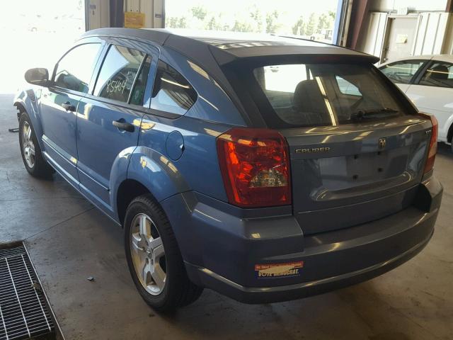 1B3HB48B97D408169 - 2007 DODGE CALIBER SX BLUE photo 3