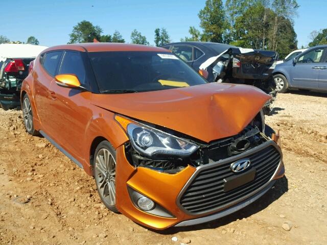 KMHTC6AE3GU290931 - 2016 HYUNDAI VELOSTER T ORANGE photo 1