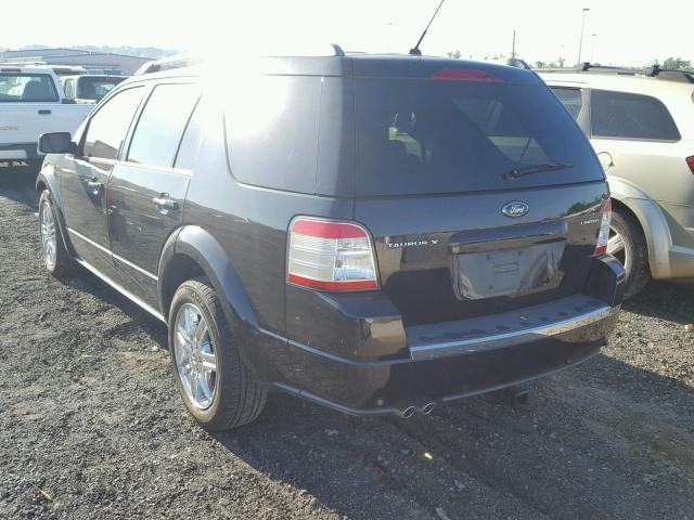 1FMDK03W98GA12464 - 2008 FORD TAURUS X L BLACK photo 3