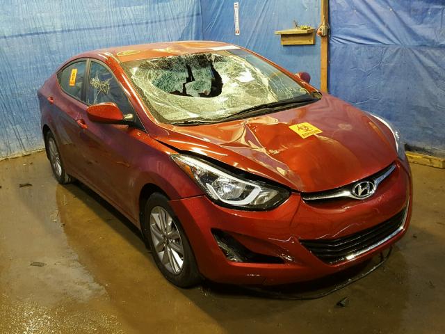 5NPDH4AEXGH788603 - 2016 HYUNDAI ELANTRA SE RED photo 1