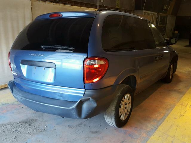 1D4GP25R67B170703 - 2007 DODGE CARAVAN BLUE photo 4