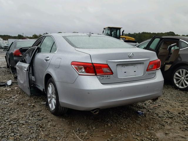 JTHBK1EG5A2394372 - 2010 LEXUS ES SILVER photo 3