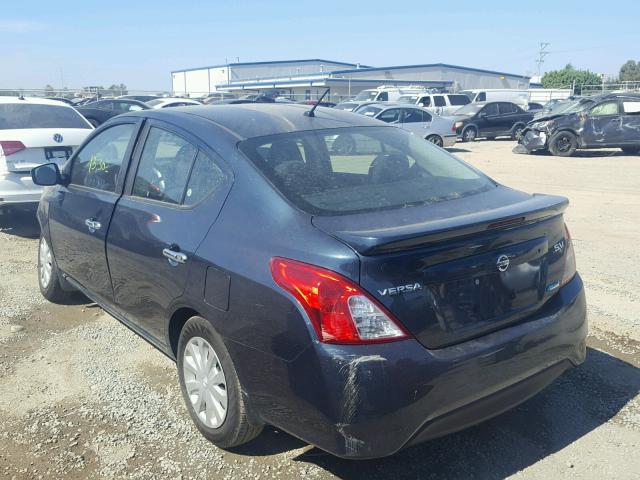 3N1CN7AP0GL871449 - 2016 NISSAN VERSA S BLUE photo 3