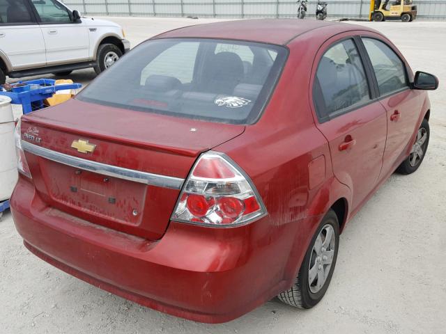 KL1TD5DE5BB238817 - 2011 CHEVROLET AVEO LS RED photo 4