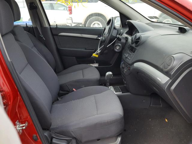 KL1TD5DE5BB238817 - 2011 CHEVROLET AVEO LS RED photo 5