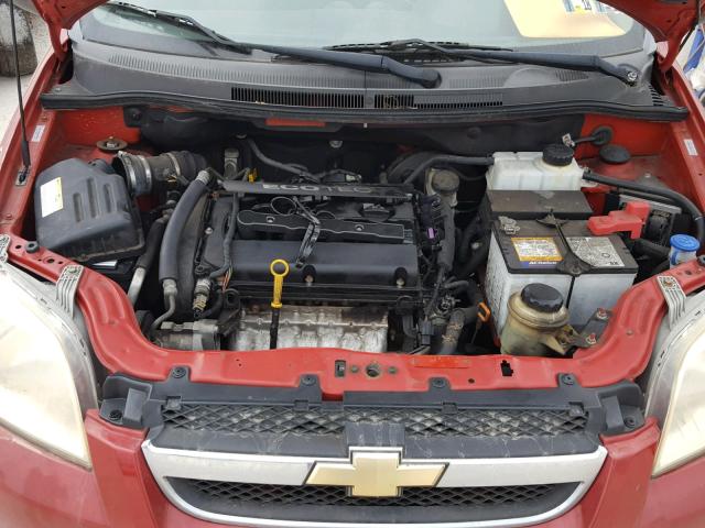 KL1TD5DE5BB238817 - 2011 CHEVROLET AVEO LS RED photo 7