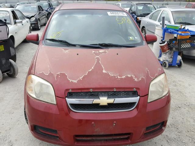 KL1TD5DE5BB238817 - 2011 CHEVROLET AVEO LS RED photo 9