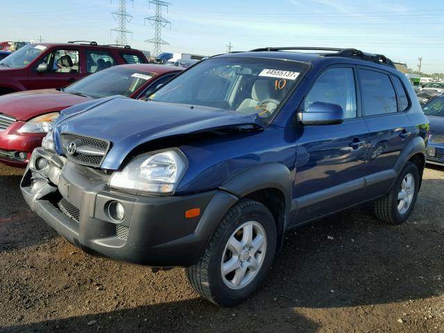 KM8JN12D45U182566 - 2005 HYUNDAI TUCSON BLUE photo 2