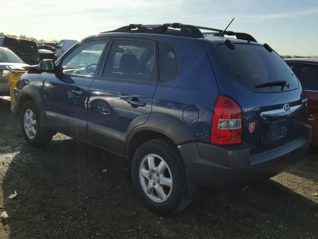 KM8JN12D45U182566 - 2005 HYUNDAI TUCSON BLUE photo 3