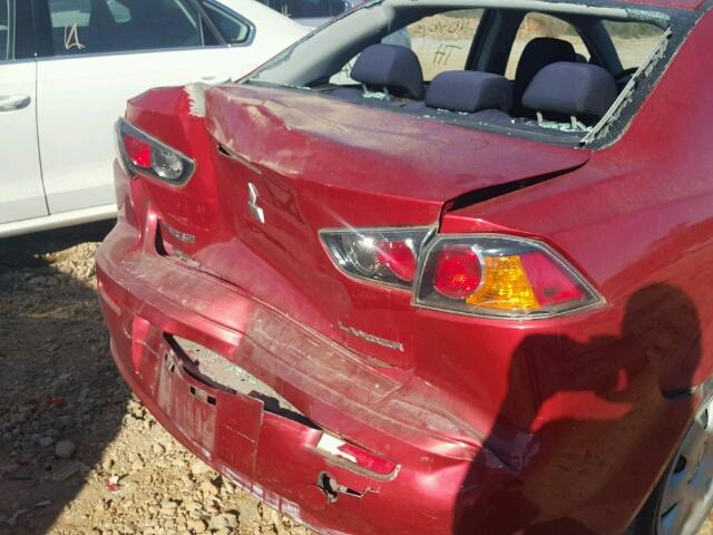 JA32U2FU6BU045926 - 2011 MITSUBISHI LANCER ES/ RED photo 9