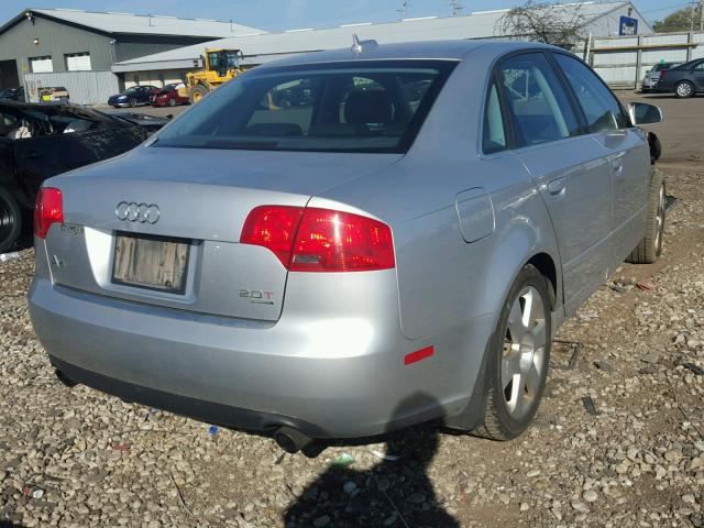 WAUDF68E65A429936 - 2005 AUDI A4 2.0T QU SILVER photo 4