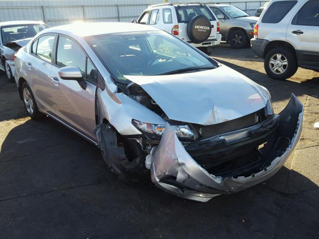 19XFB2F5XEE210719 - 2014 HONDA CIVIC LX SILVER photo 1