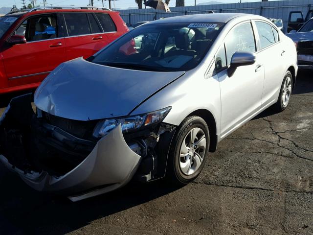 19XFB2F5XEE210719 - 2014 HONDA CIVIC LX SILVER photo 2