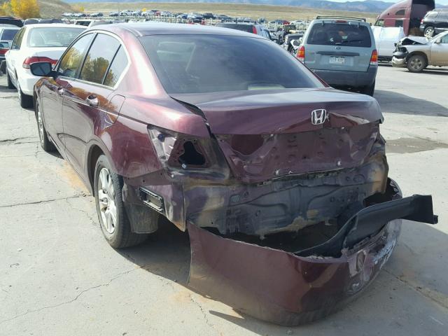 JHMCP26428C049269 - 2008 HONDA ACCORD MAROON photo 3