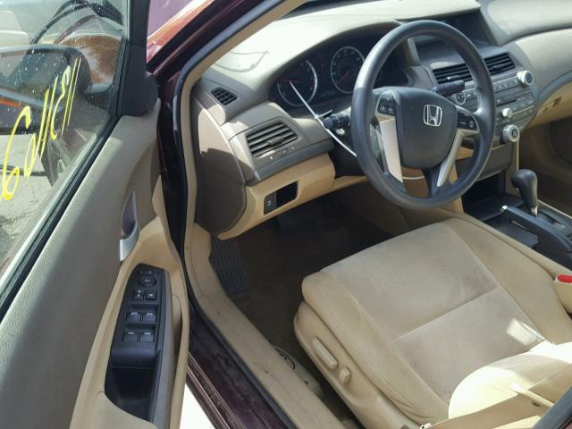 JHMCP26428C049269 - 2008 HONDA ACCORD MAROON photo 9