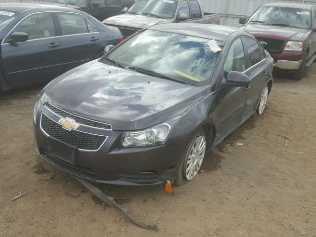 1G1PH5SB5E7102646 - 2014 CHEVROLET CRUZE ECO GRAY photo 2