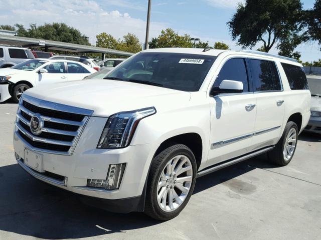 1GYS4JKJ9FR198858 - 2015 CADILLAC ESCALADE E WHITE photo 2