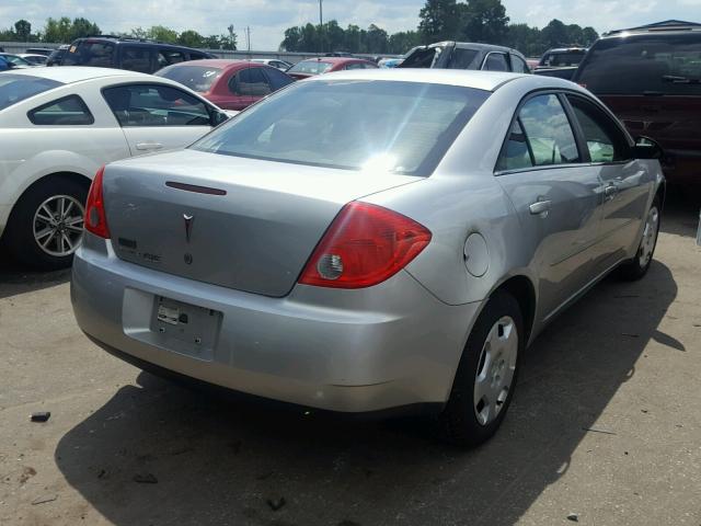 1G2ZF58B374275118 - 2007 PONTIAC G6 VALUE L SILVER photo 4