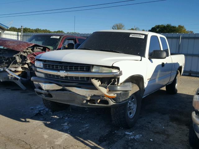 1GCEK19V4XZ143463 - 1999 CHEVROLET SILVERADO WHITE photo 2