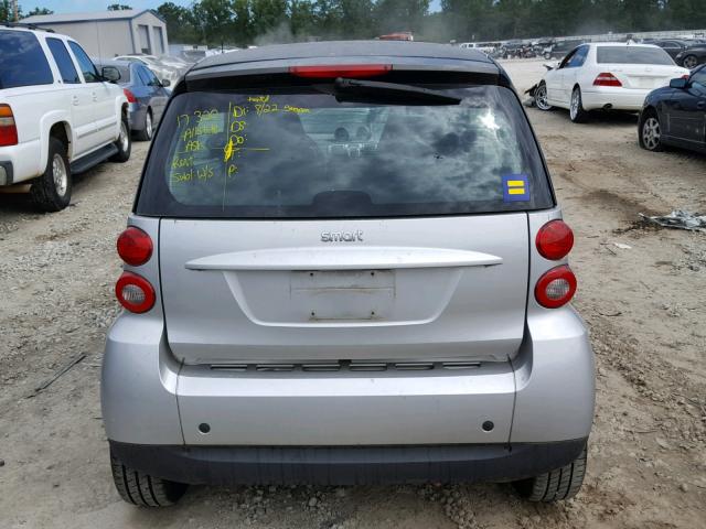 WMEEJ31X59K233651 - 2009 SMART FORTWO PUR SILVER photo 9