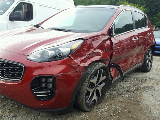 KNDPRCA67H7206489 - 2017 KIA SPORTAGE S RED photo 9