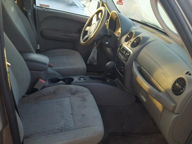 1J4GL38K45W641776 - 2005 JEEP LIBERTY RE TAN photo 5