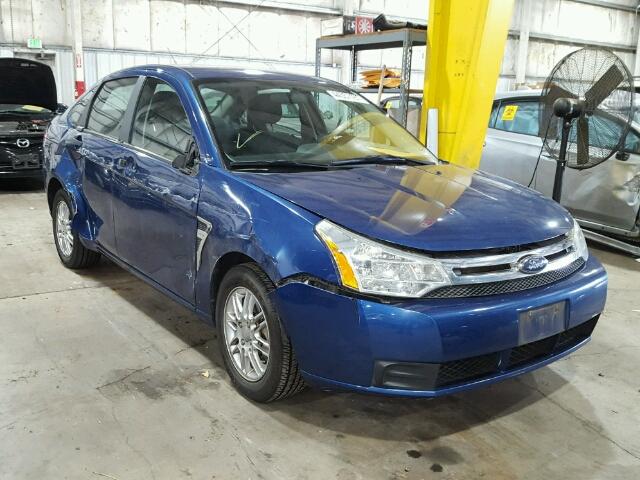 1FAHP35N08W289612 - 2008 FORD FOCUS SE BLUE photo 1