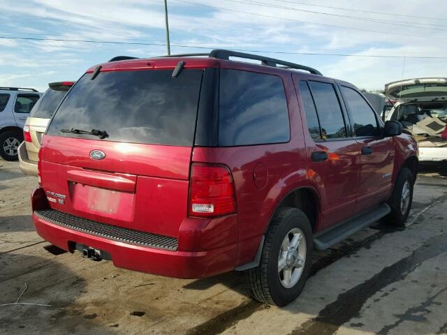 1FMZU73K24UA25395 - 2004 FORD EXPLORER X RED photo 4