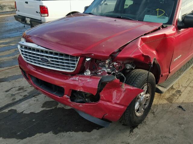 1FMZU73K24UA25395 - 2004 FORD EXPLORER X RED photo 9