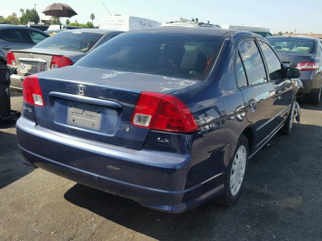 2HGES16504H554876 - 2004 HONDA CIVIC BLUE photo 4