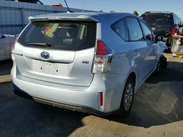 JTDZN3EU2FJ038550 - 2015 TOYOTA PRIUS V BLUE photo 4