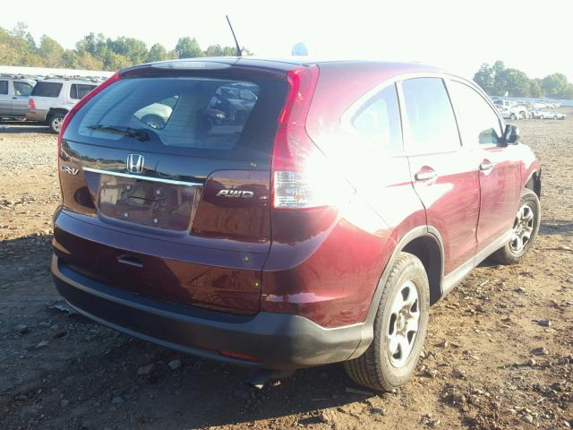 5J6RM4H33DL060225 - 2013 HONDA CR-V RED photo 4