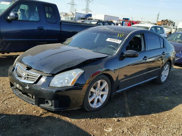 1N4BA41E17C824529 - 2007 NISSAN MAXIMA BLACK photo 2