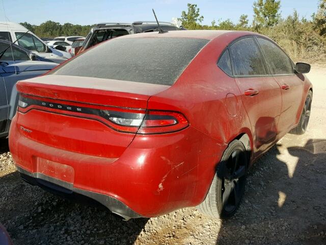 1C3CDFBB5GD519409 - 2016 DODGE DART SXT RED photo 4