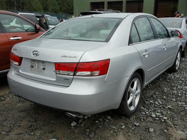 5NPEU46F07H284711 - 2007 HYUNDAI SONATA SE SILVER photo 4