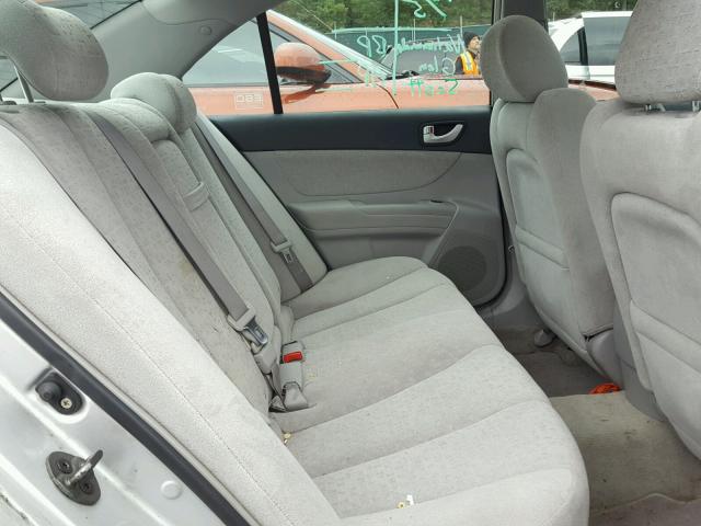 5NPEU46F07H284711 - 2007 HYUNDAI SONATA SE SILVER photo 6