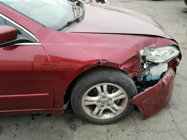 1HGCM567X6A161656 - 2006 HONDA ACCORD EX 勃艮第红 照片 9