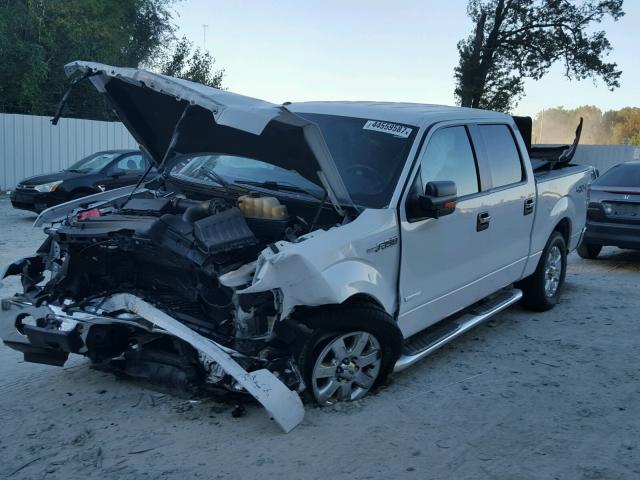 1FTFW1ET8DFB05843 - 2013 FORD F150 WHITE photo 2