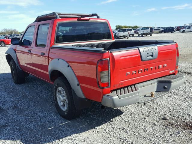 1N6ED27TX1C305296 - 2001 NISSAN FRONTIER RED photo 3