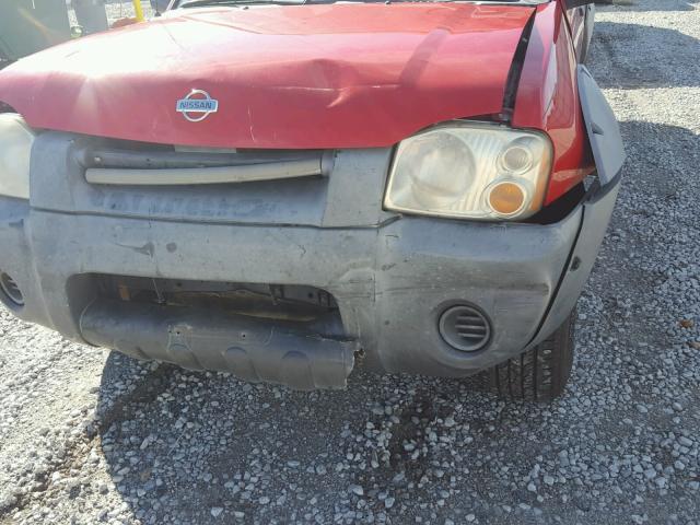 1N6ED27TX1C305296 - 2001 NISSAN FRONTIER RED photo 9