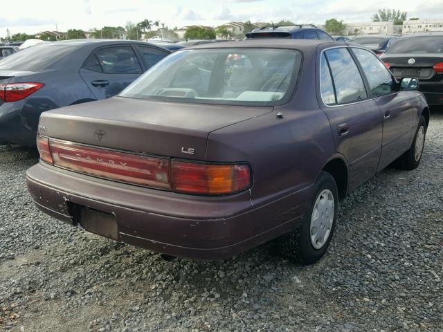 4T1SK12E1NU030105 - 1992 TOYOTA CAMRY LE RED photo 4