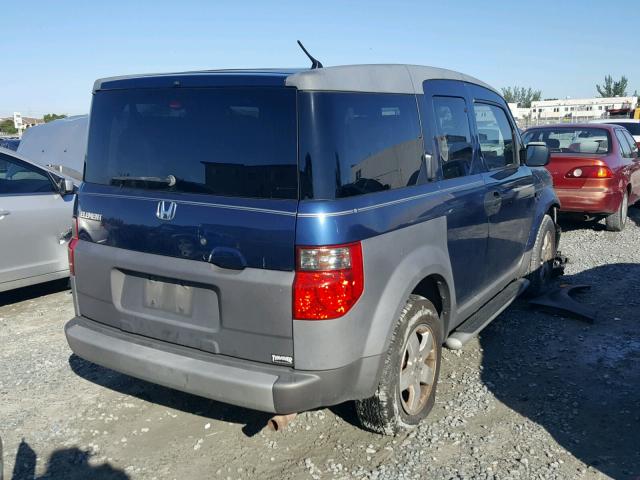 5J6YH28563L008995 - 2003 HONDA ELEMENT BLUE photo 4